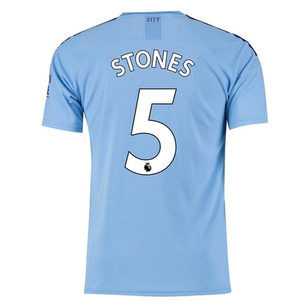 Camiseta Manchester City NO.5 Stones 1ª 2019 2020 Azul